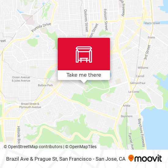 Brazil Ave & Prague St map