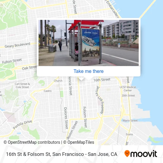 16th St & Folsom St map
