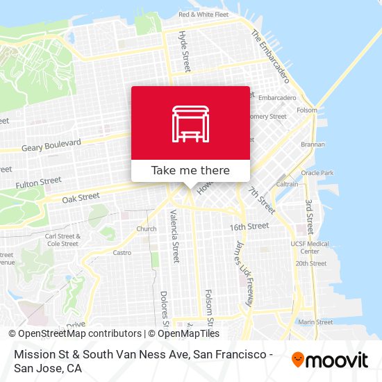 Mission St & South Van Ness Ave map