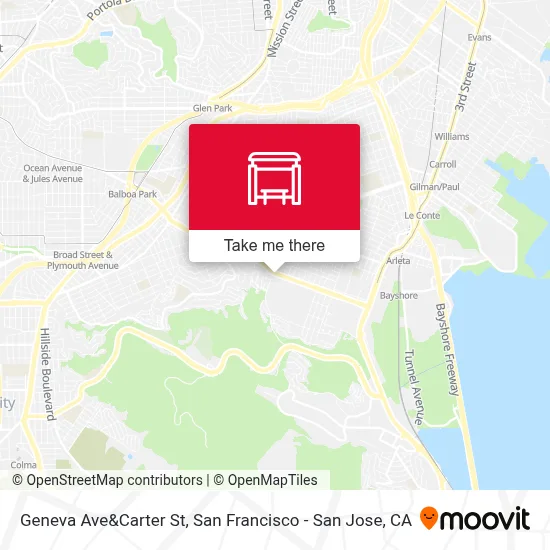 Geneva Ave&Carter St map