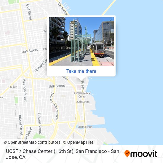 UCSF / Chase Center (16th St) map