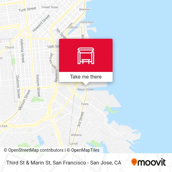 Mapa de Third St & Marin St
