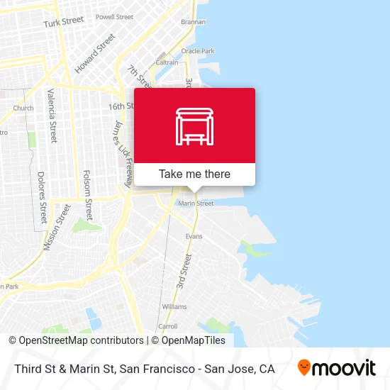 Mapa de Third St & Marin St