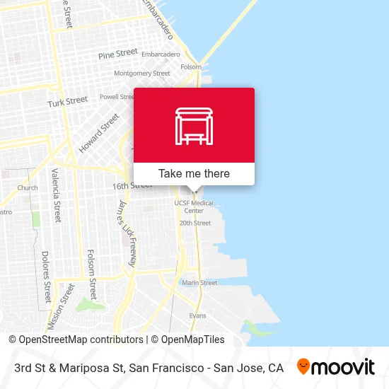 3rd St & Mariposa St map