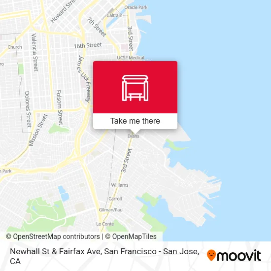 Mapa de Newhall St & Fairfax Ave