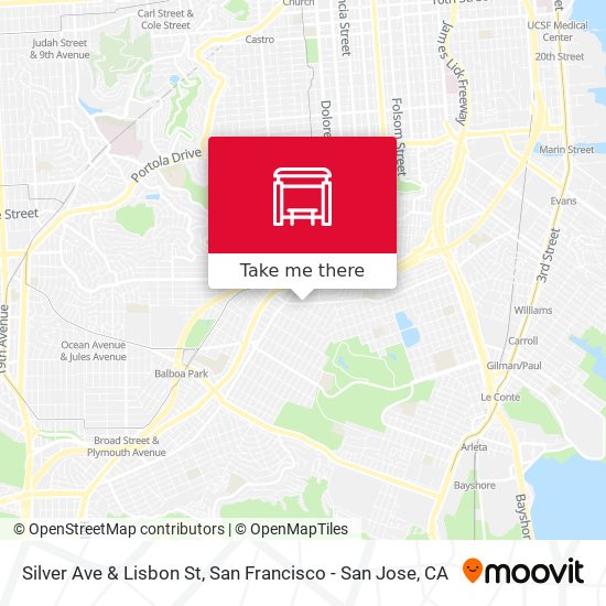 Mapa de Silver Ave & Lisbon St