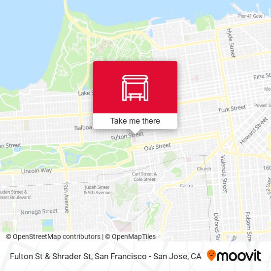 Fulton St & Shrader St map