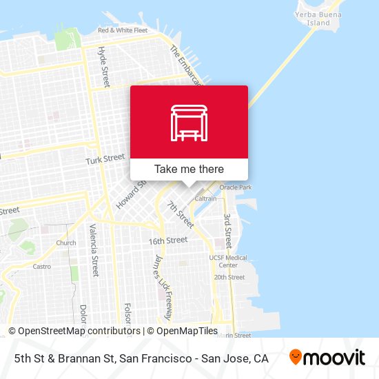 5th St & Brannan St map