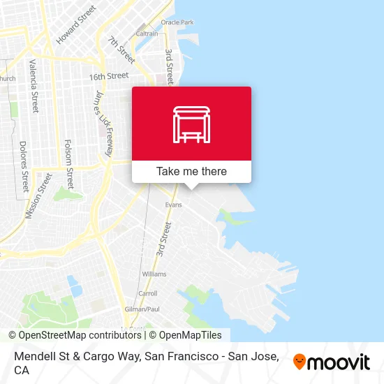 Mendell St & Cargo Way map