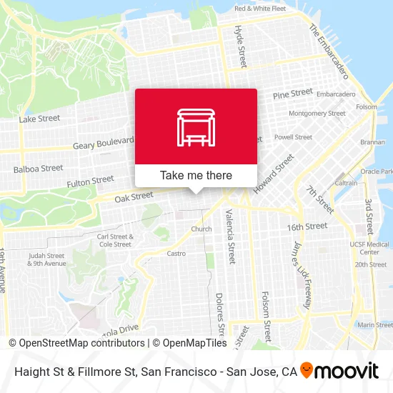 Haight St & Fillmore St map