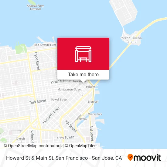 Howard St & Main St map