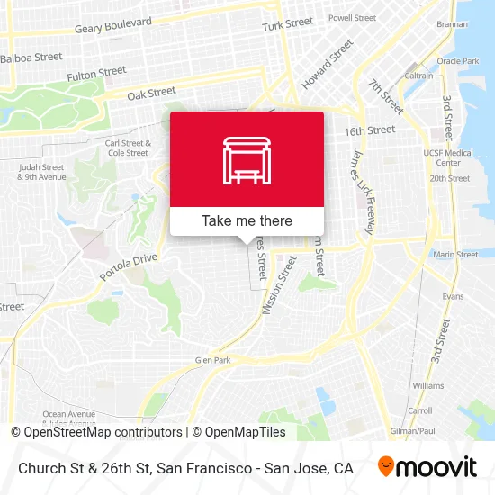 Church St & 26th St map