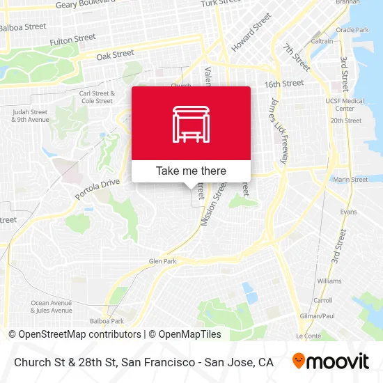 Church St & 28th St map