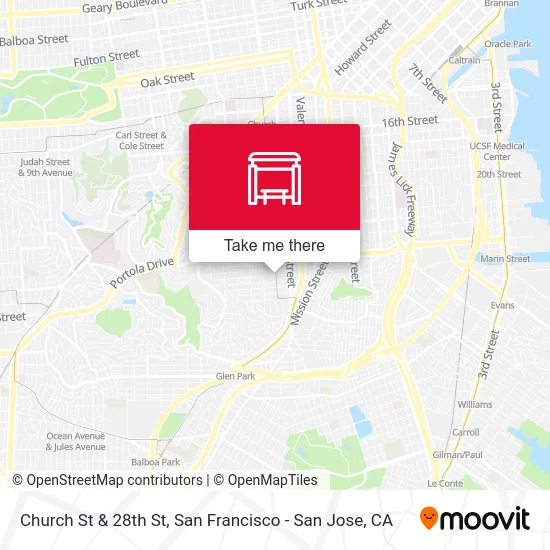 Church St & 28th St map
