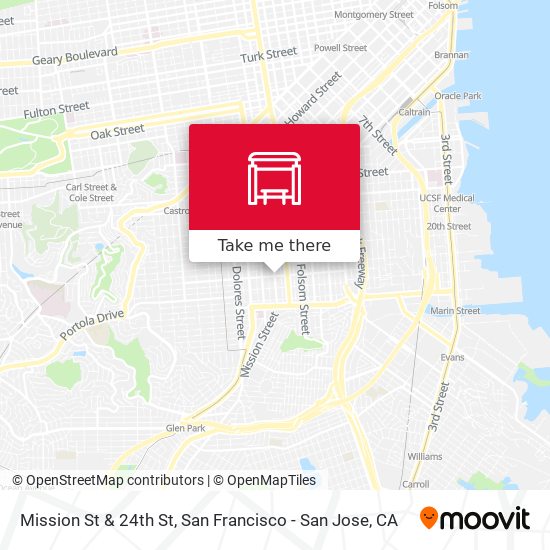 Mapa de Mission St & 24th St