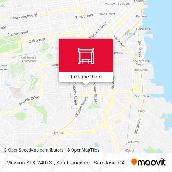 Mapa de Mission St & 24th St