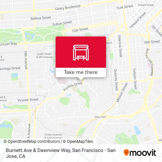 Burnett Ave & Dawnview Way map