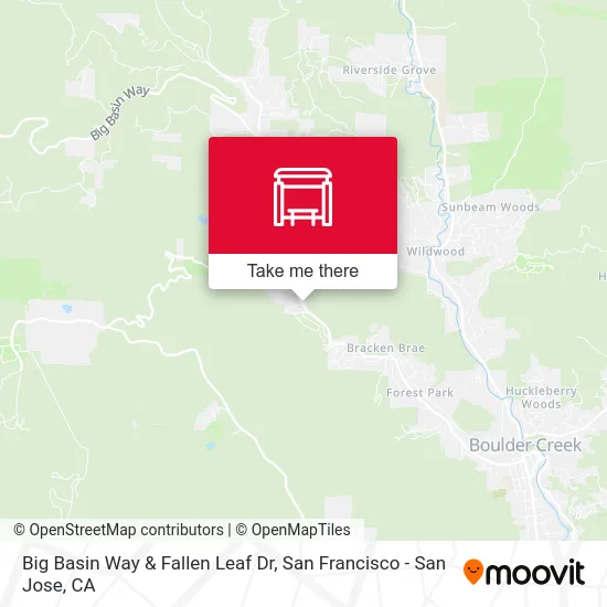 Big Basin Way & Fallen Leaf Dr map