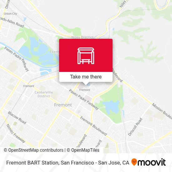 Fremont BART Station map
