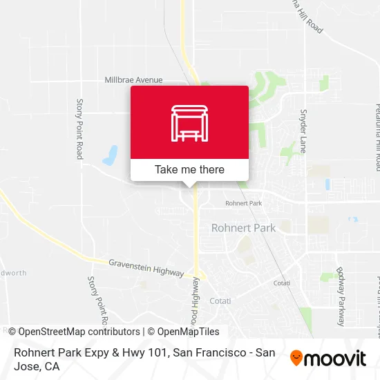 Rohnert Park Expy & Hwy 101 map
