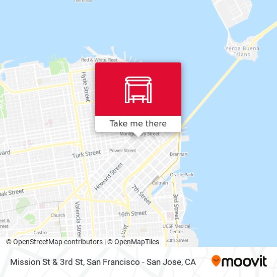 Mission St & 3rd St map