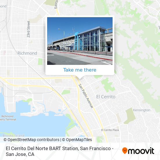 El Cerrito Del Norte BART Station map