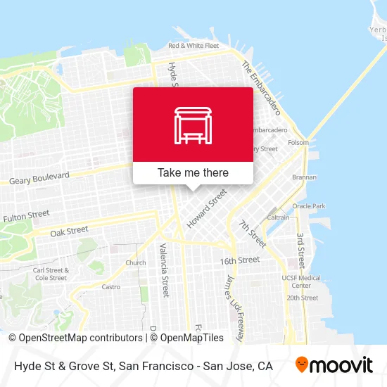 Hyde St & Grove St map