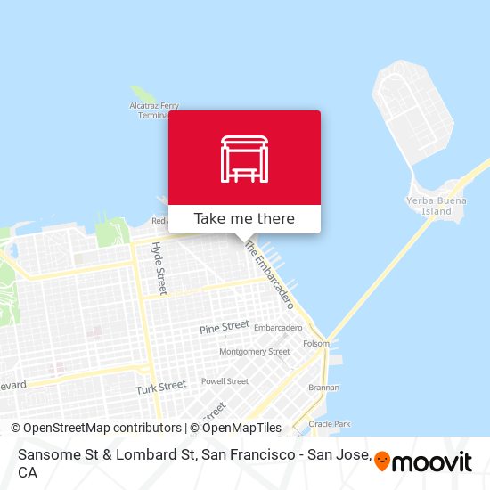 Sansome St & Lombard St map