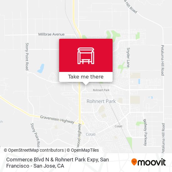 Commerce Blvd N & Rohnert Park Expy map