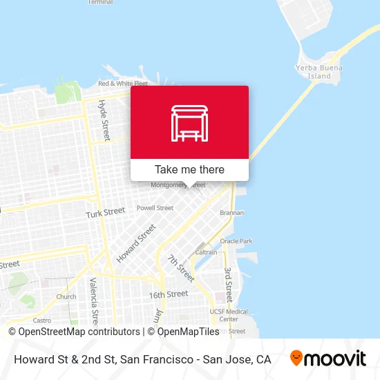 Howard St & 2nd St map