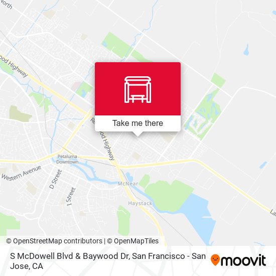 S McDowell Blvd & Baywood Dr map
