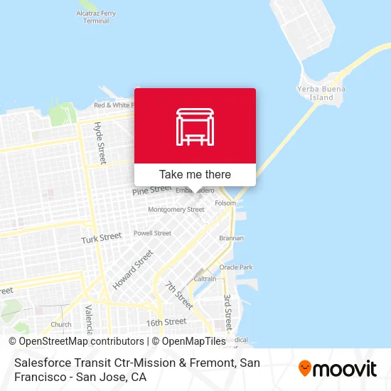 Mapa de Salesforce Transit Ctr-Mission & Fremont