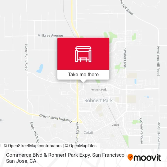 Mapa de Commerce Blvd & Rohnert Park Expy