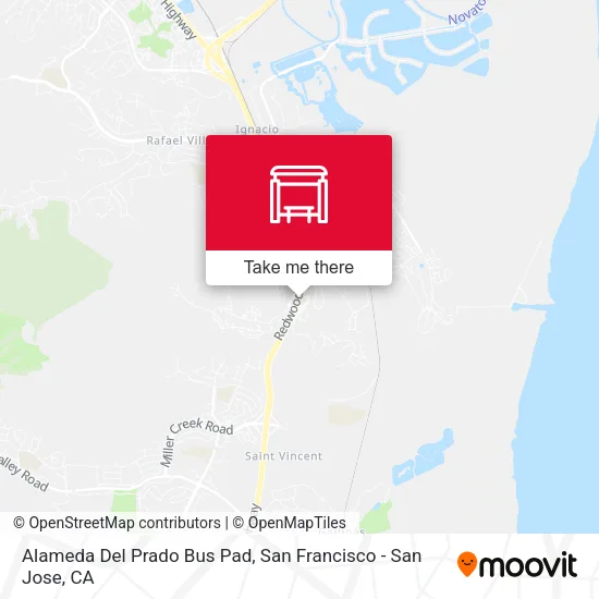 Alameda Del Prado Bus Pad map