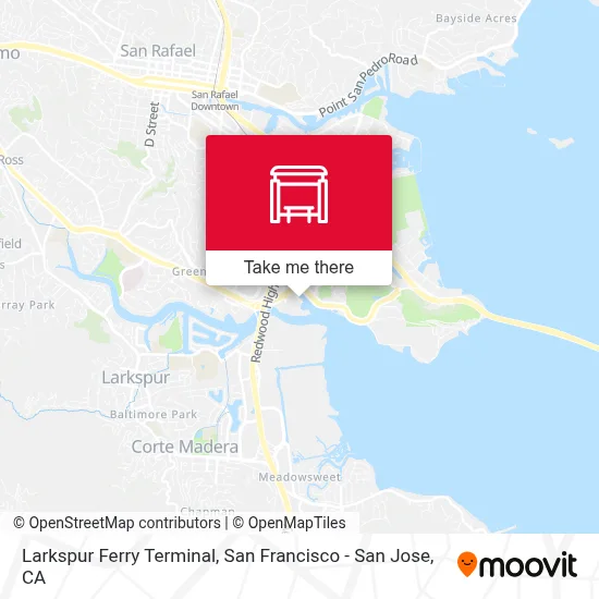Larkspur Ferry Terminal map