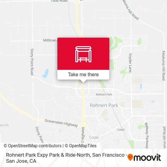 Rohnert Park Expy Park & Ride-North map