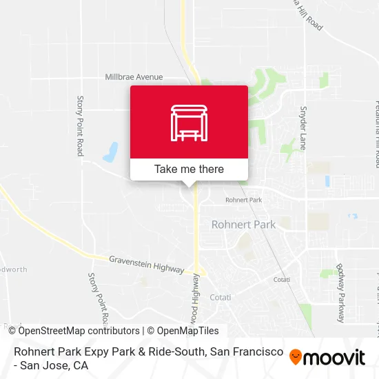 Rohnert Park Expy Park & Ride-South map