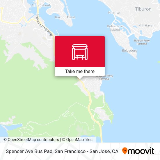 Spencer Ave Bus Pad map