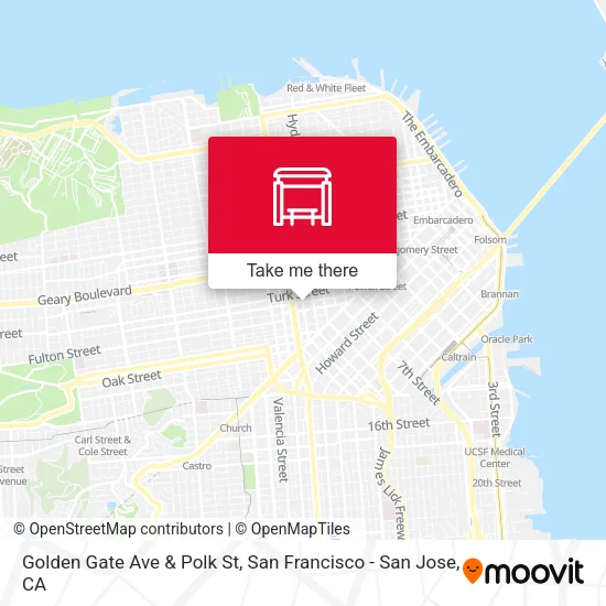 Golden Gate Ave & Polk St map