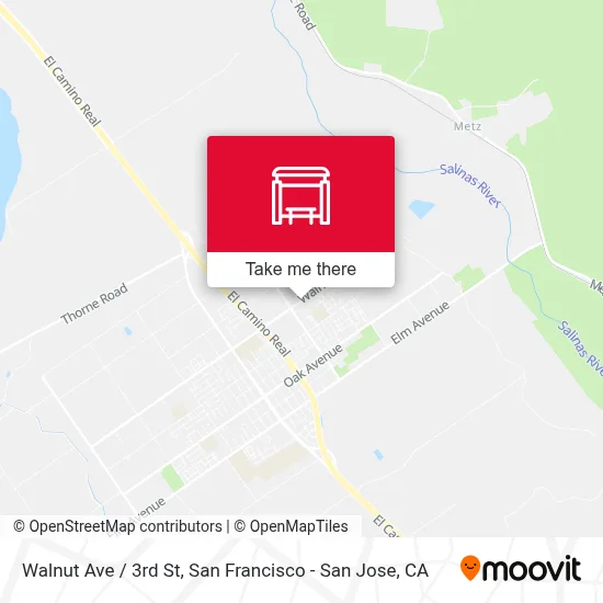 Walnut Ave / 3rd St map