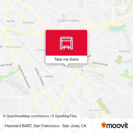 Hayward BART map