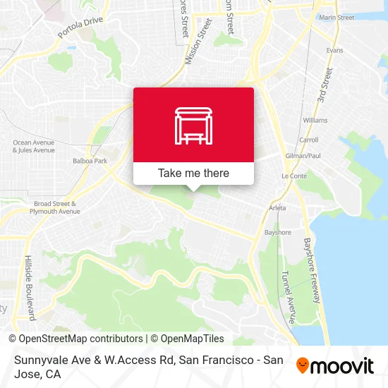 Sunnyvale Ave & W.Access Rd map