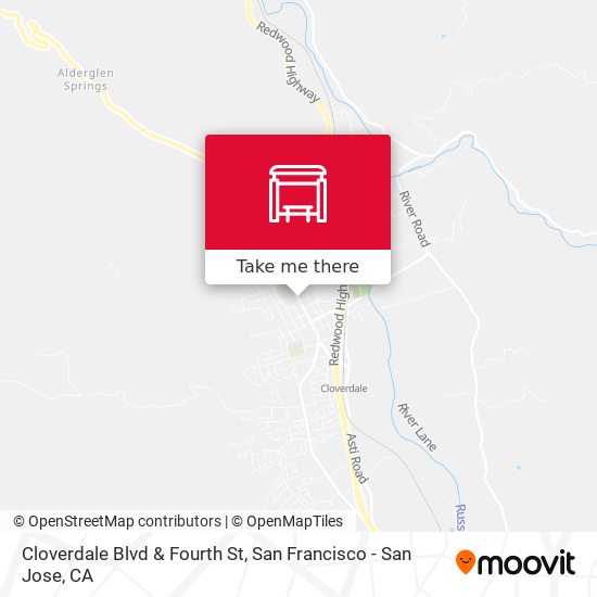 Cloverdale Blvd & Fourth St map