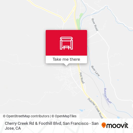 Cherry Creek Rd & Foothill Blvd map