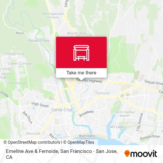 Emeline Ave & Fernside map