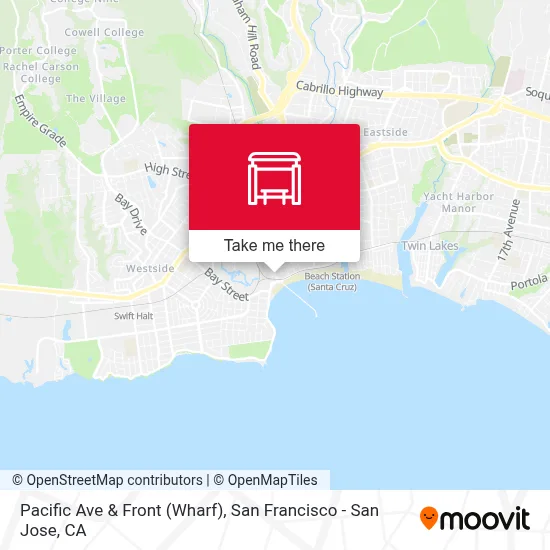 Pacific Ave & Front (Wharf) map