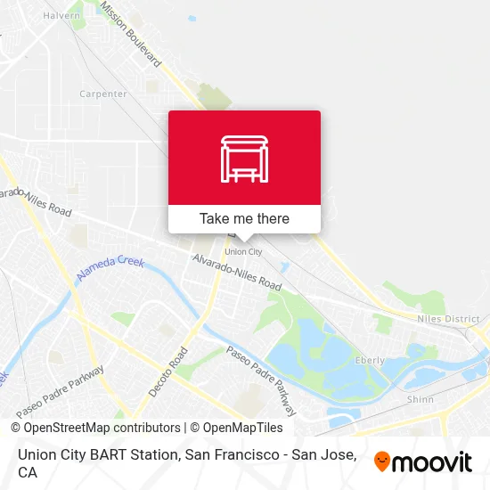 Union City BART Station map