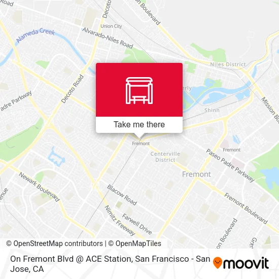 Mapa de On Fremont Blvd @ ACE Station