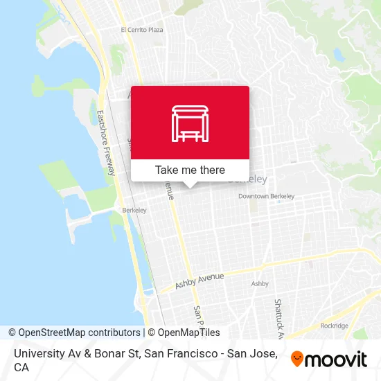 University Av & Bonar St map