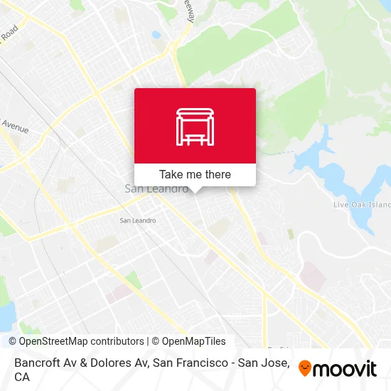 Bancroft Av & Dolores Av map
